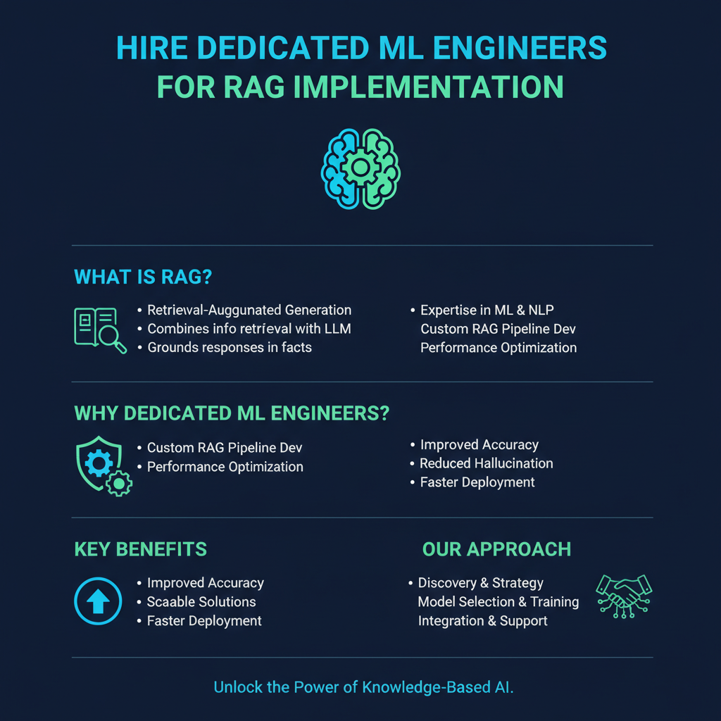 Hire Dedicated ML Engineers for RAG Implementation infographic