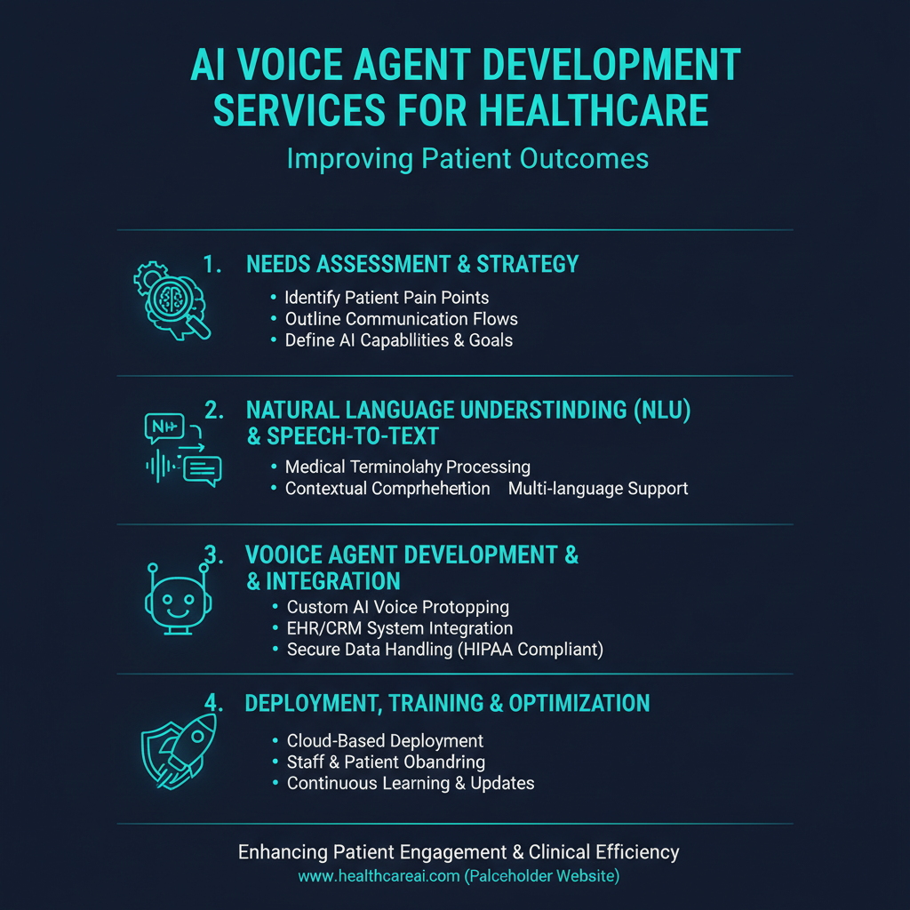 AI Voice Agent Development Services for Healthcare: Improving Patient Outcomes infographic